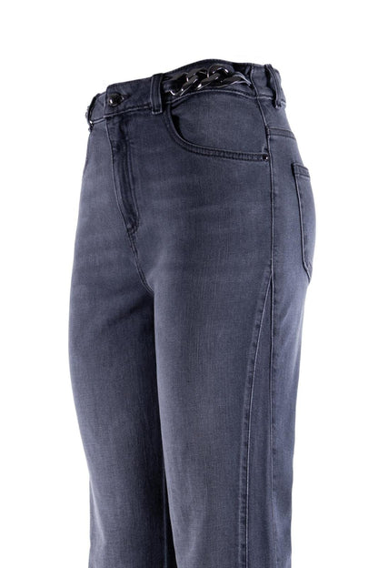 Pantalone Nenette flare con dettaglio catena