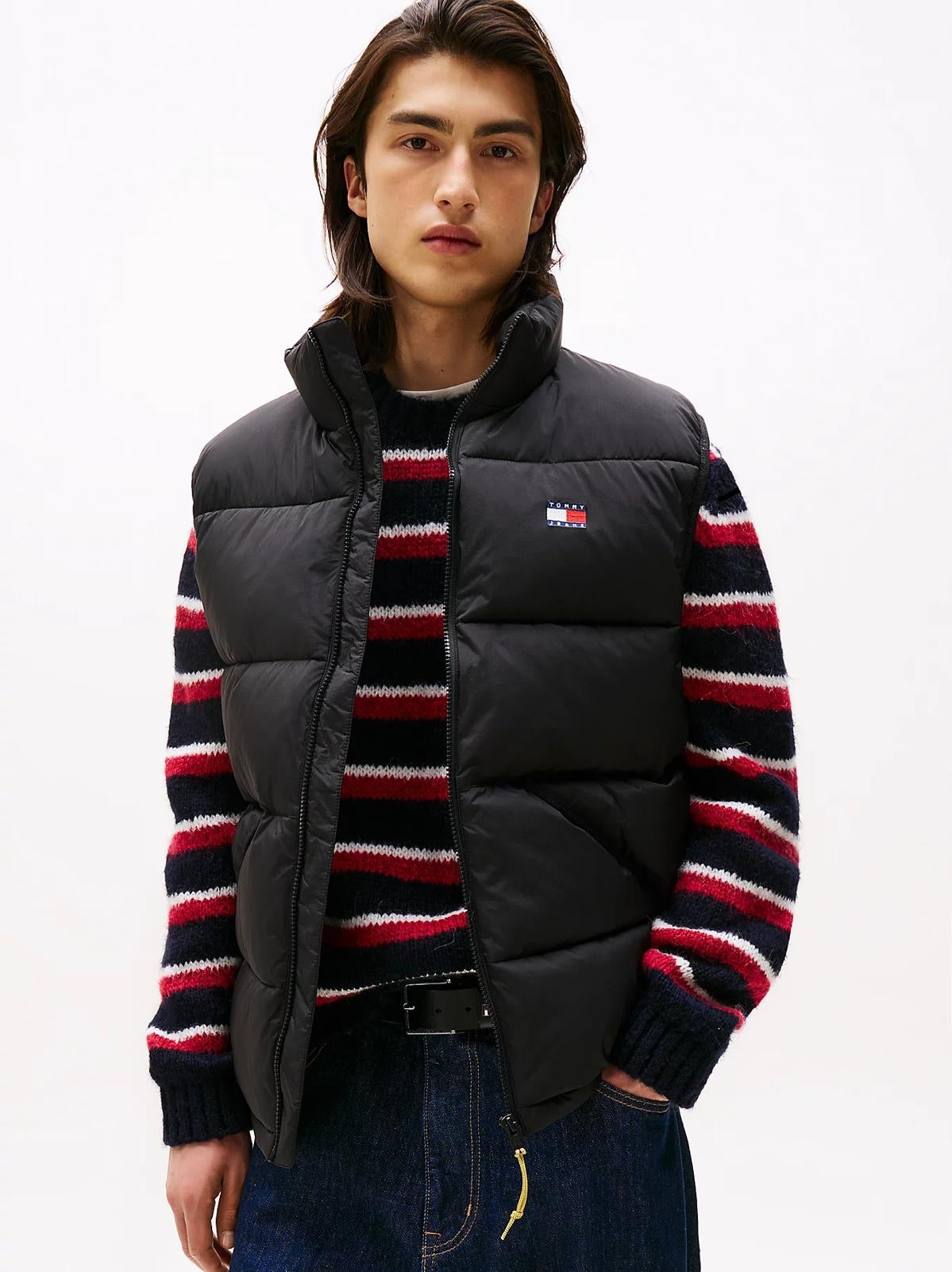 Gilet Tommy Jeans puffer logo bandiera uomo