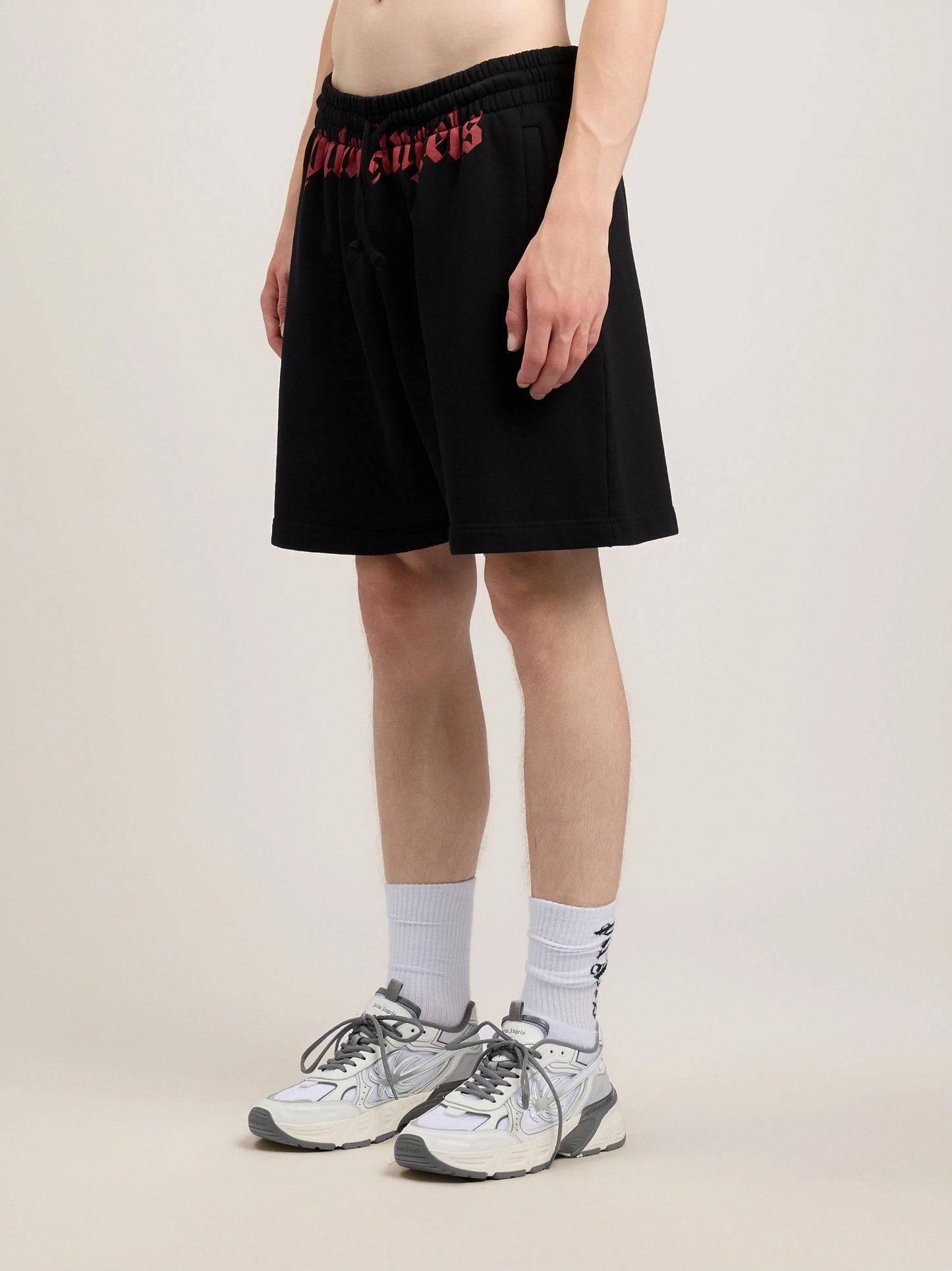 Bermuda Palm Angels in felpa "Waist Logo" uomo