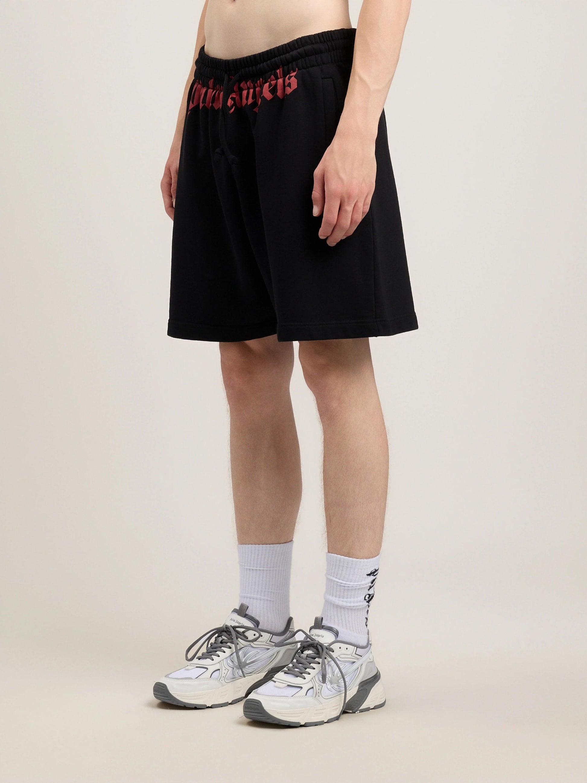 Bermuda Palm Angels in felpa "Waist Logo" uomo