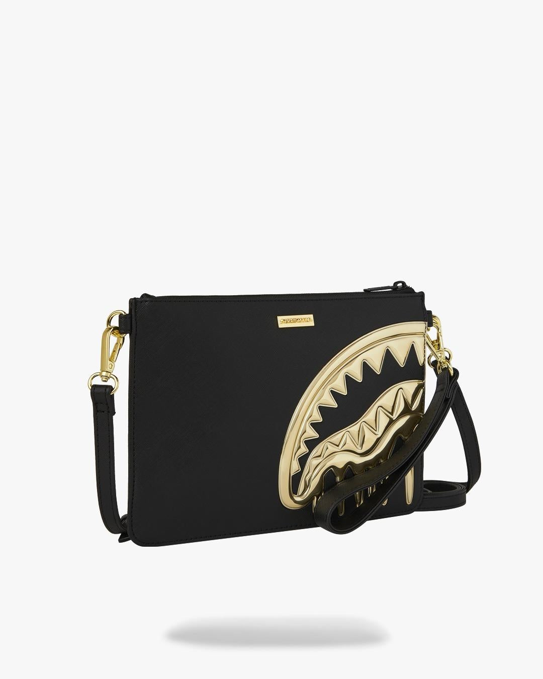 Pochette Sprayground nero "GOLD AND DANGEROUS CROSSOVER CLUTCH"