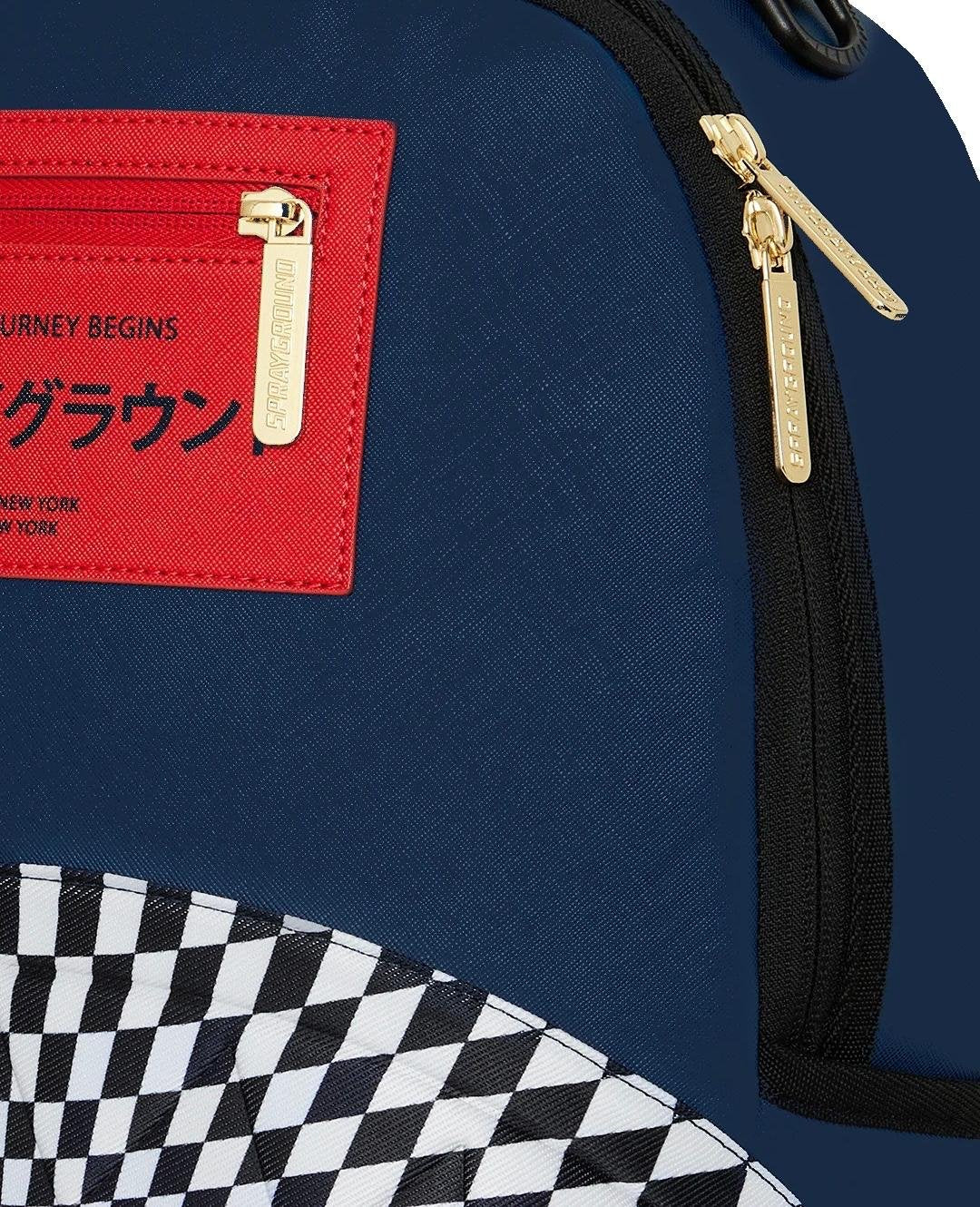 Zaino Sprayground blu ICHIMATSU-MOY? WARP CHECK SHARK BACKPACK