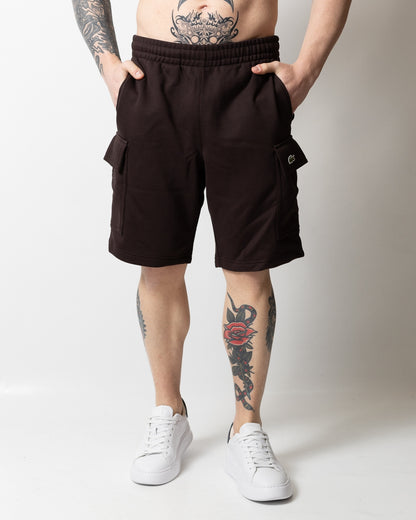 Bermuda Lacoste cargo in felpa uomo