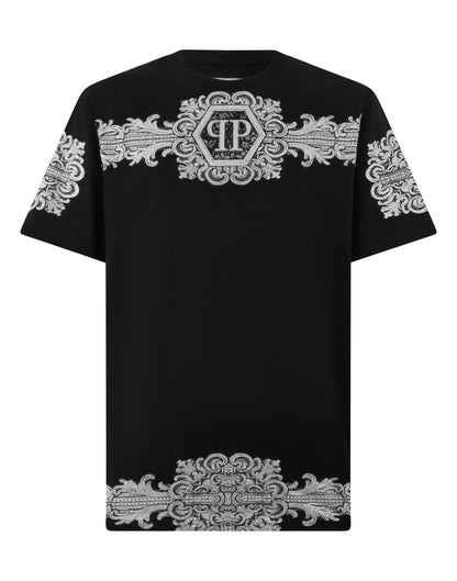 T-shirt Philipp Plein "Baroque Stones" con cristalli all over
