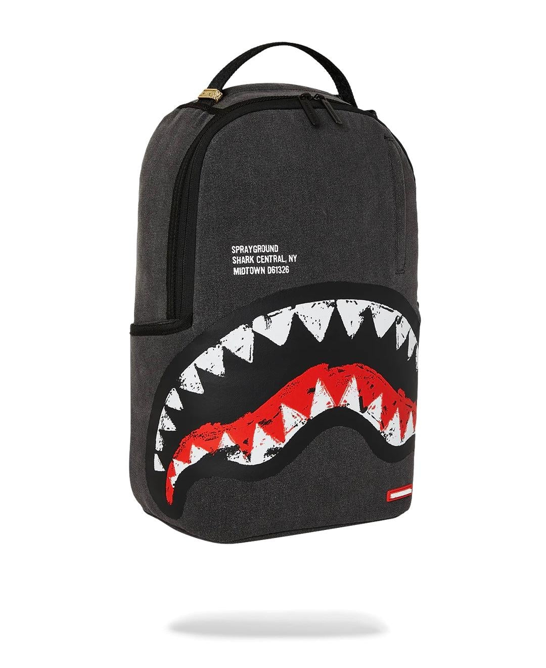 Zaino Sprayground nero Shark central painted dlxs backpack