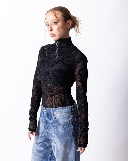 Maglia Just Cavalli con ricami jacquard donna
