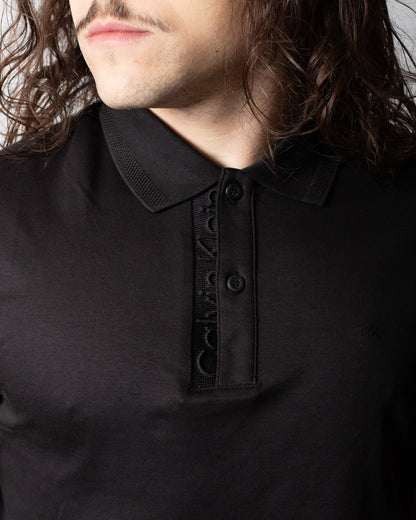 Polo Calvin Klein in cotone con logo in rilievo uomo