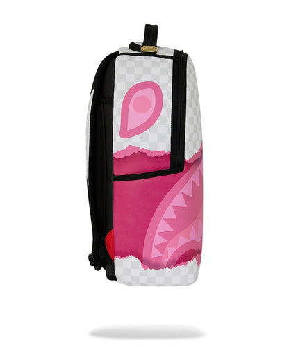 Zaino Sprayground bianco e fucsia 3D CHECK BACKPACK 