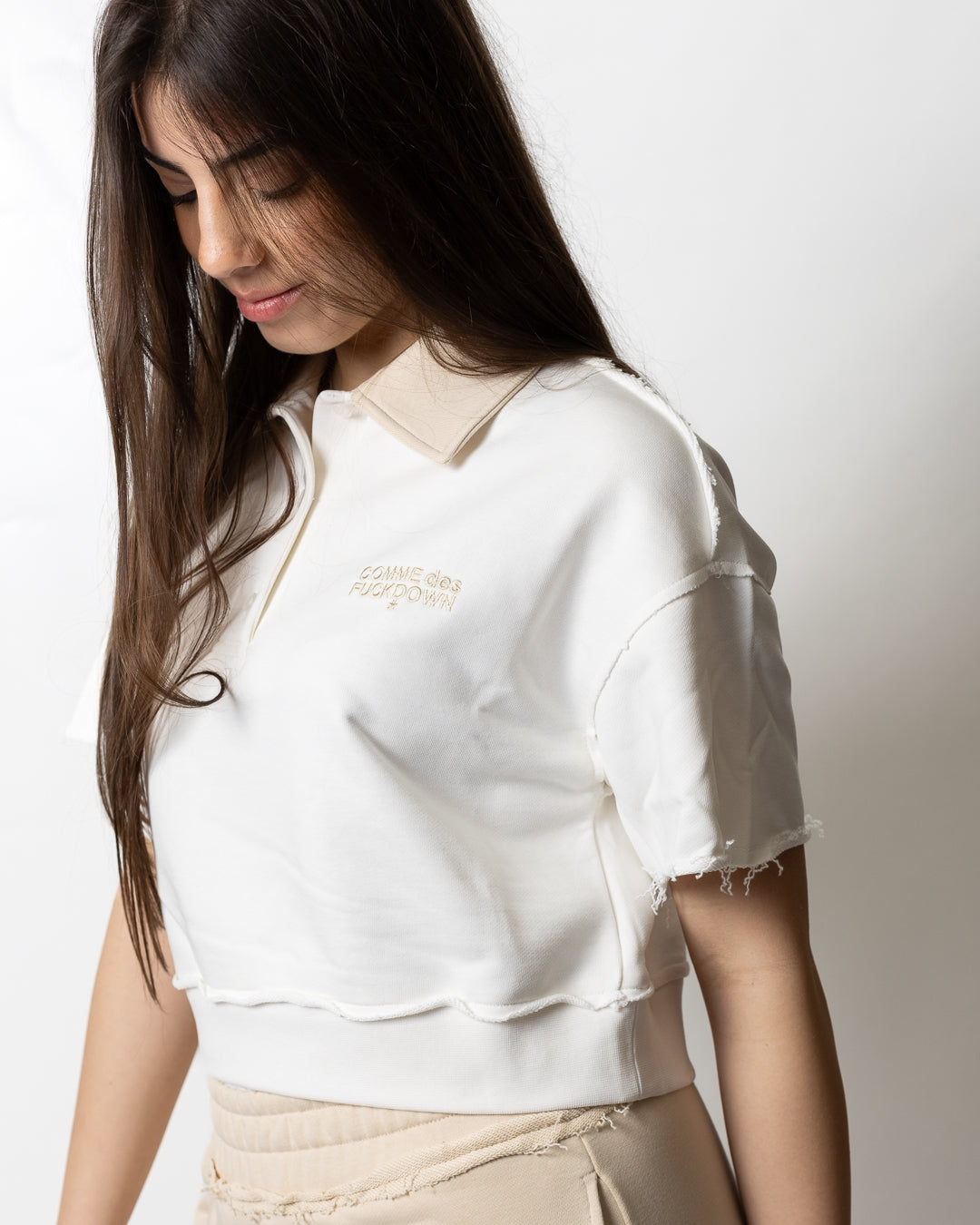 Polo Comme des Fuckdown in felpa con ricamo donna