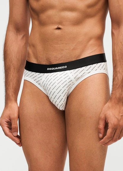 T-Shirt e Slip Dsquared2 con logo all-over uomo