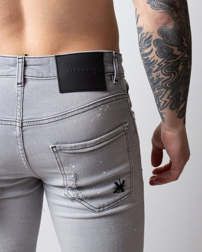 Jeans Richmond X slim con tagli e pittura uomo