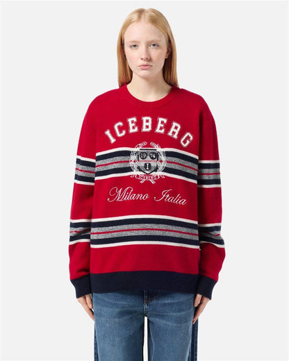 Maglia Iceberg in lana con logo e ricami