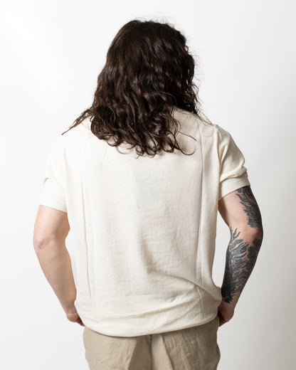 T-Shirt Liu Jo in misto lino con bottoni uomo