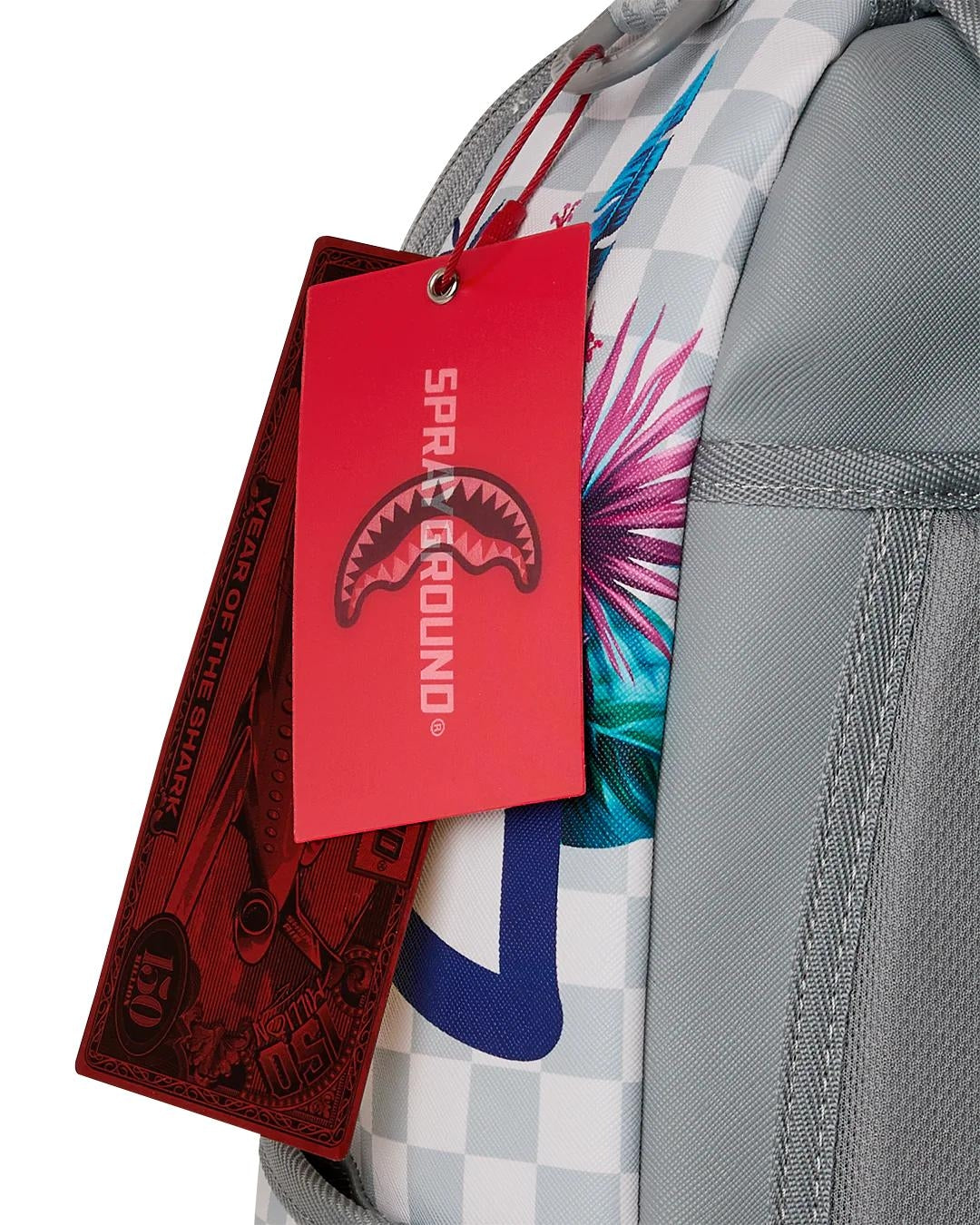 Zaino Sprayground bianco "Flowering jungle shark backpack"