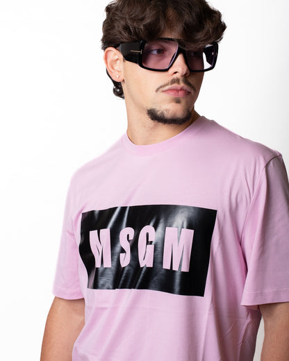 T-Shirt MSGM stampa "Logo Box"