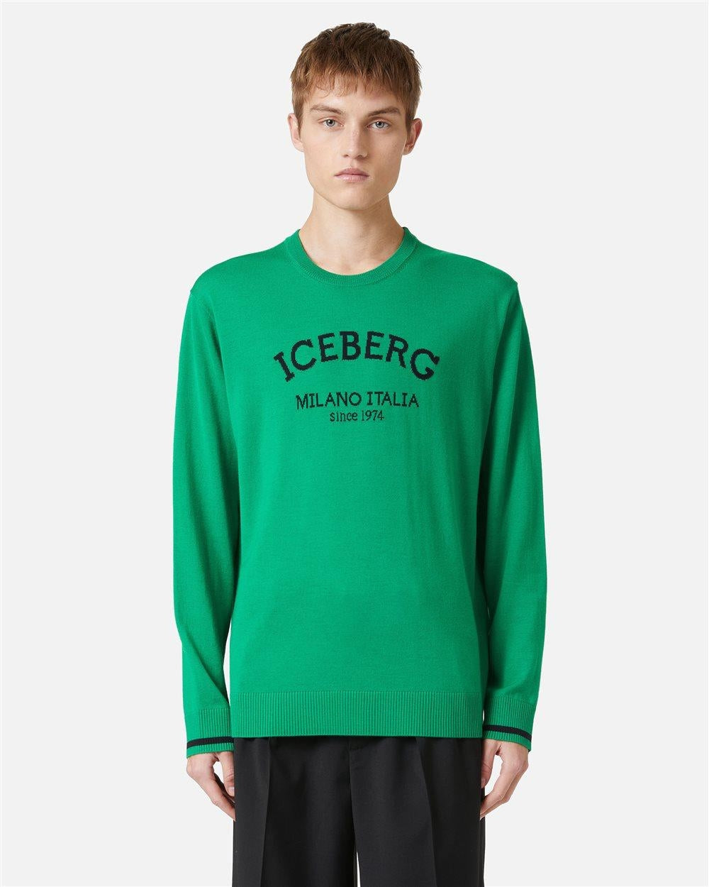 Maglia Iceberg girocollo logata uomo