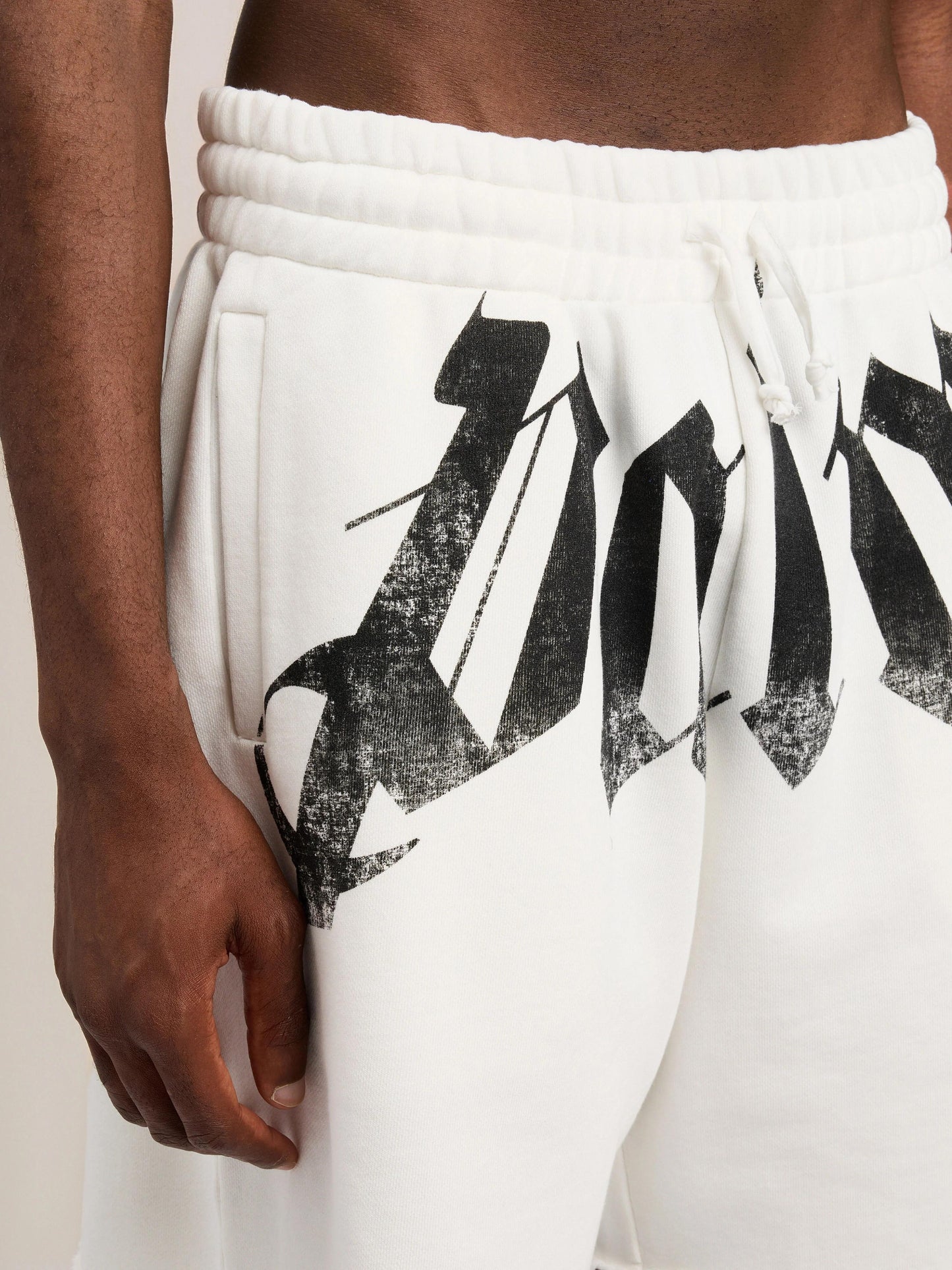 Bermuda Palm Angels in felpa "Big Waist Logo" uomo