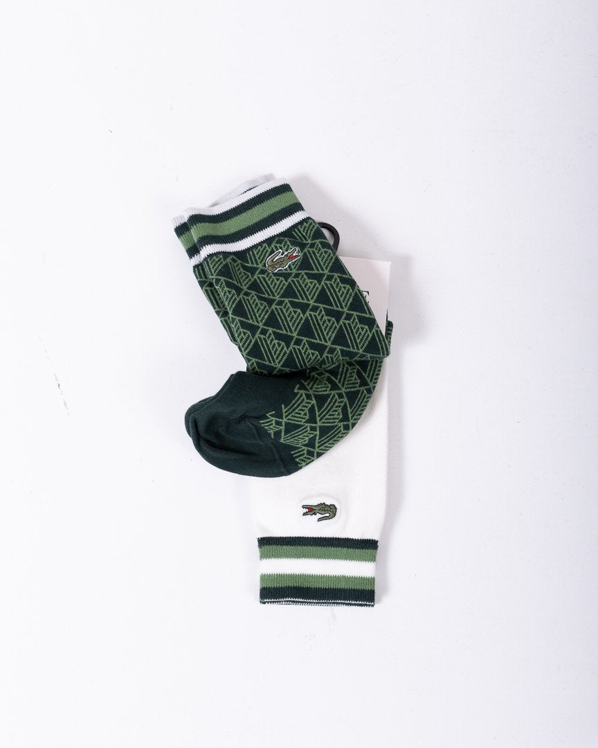 Calze Lacoste duo con logo e monogram
