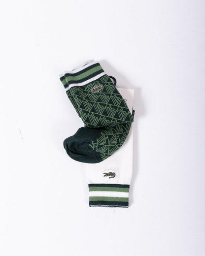 Calze Lacoste duo con logo e monogram