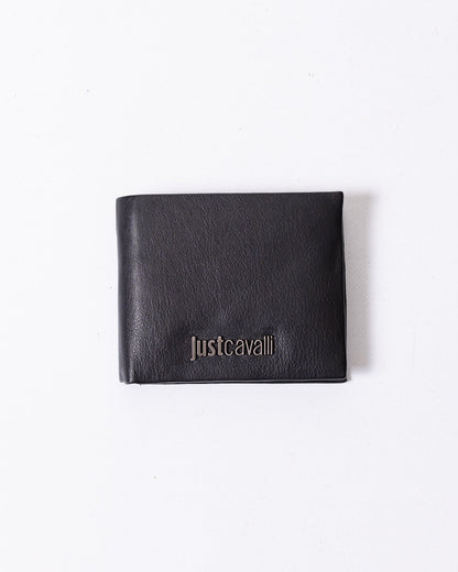 Portafoglio Just Cavalli in pelle con logo metal lettering