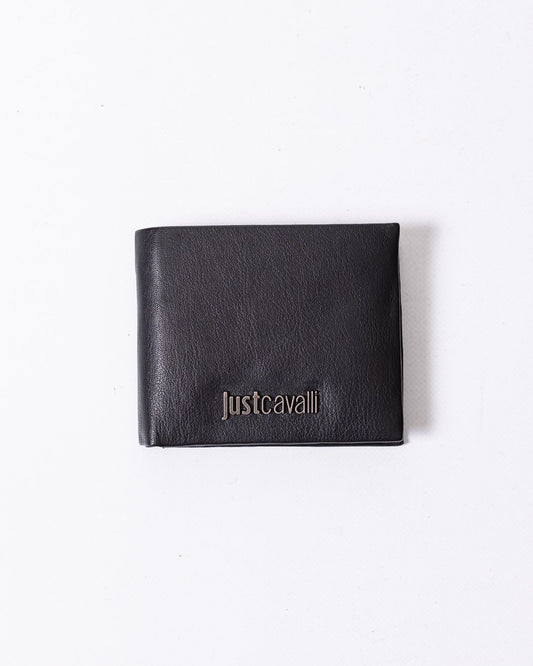 Portafoglio Just Cavalli in pelle con logo metal lettering