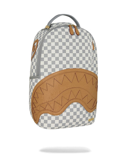 Zaino Sprayground bianco EMBOSSED CREAM CHECK BACKPACK
