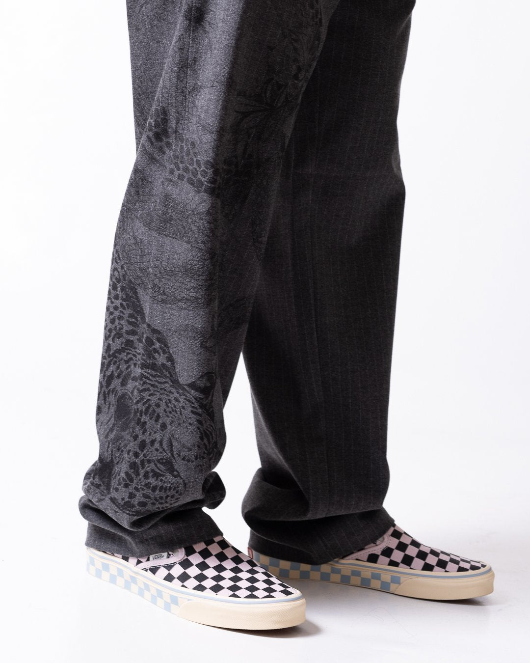 Pantalone Just Cavalli gessato in flanella uomo