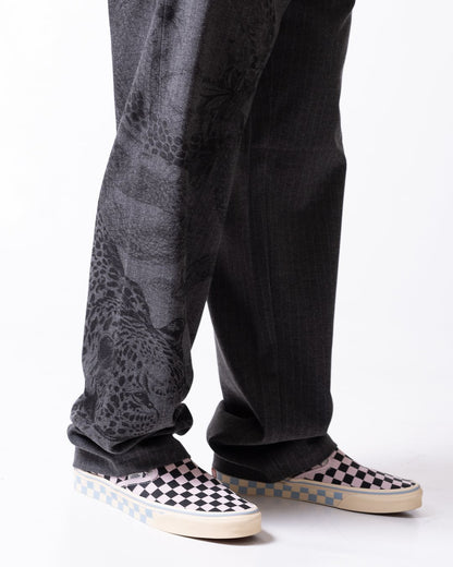 Pantalone Just Cavalli gessato in flanella uomo