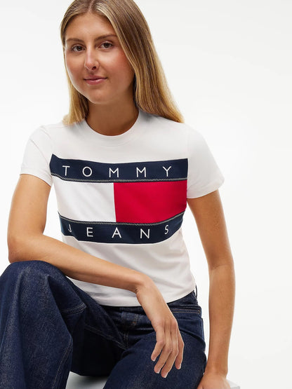 T-Shirt Tommy Jeans "Regular Flag" donna