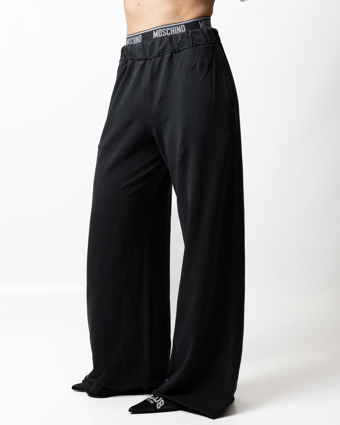 Pantalone Moschino Active in felpa con fascia logata donna