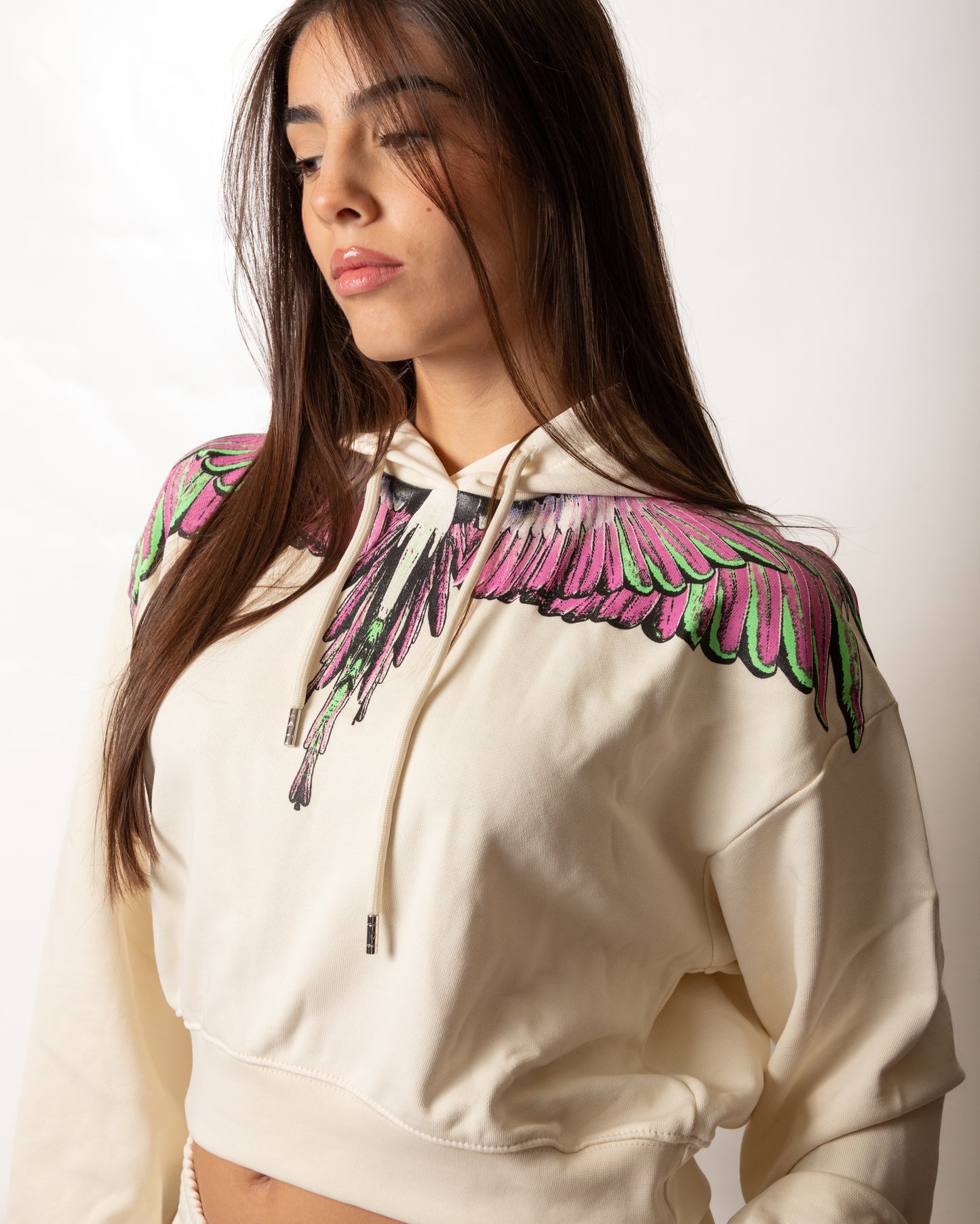 Felpa Marcelo Burlon con cappuccio "Logo Wings" donna