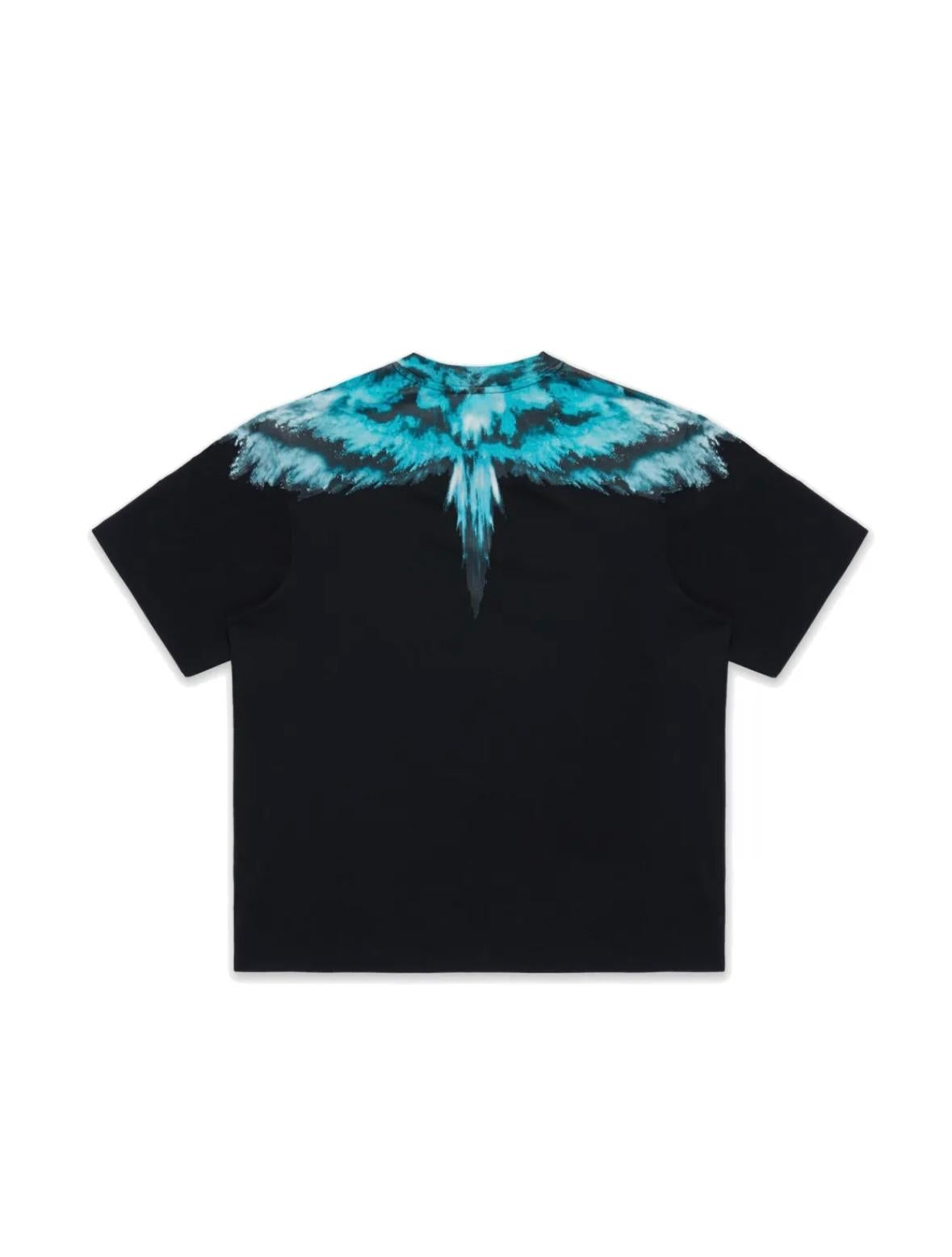 T-Shirt Marcelo Burlon "Colodust Wings Turquoise Black" uomo