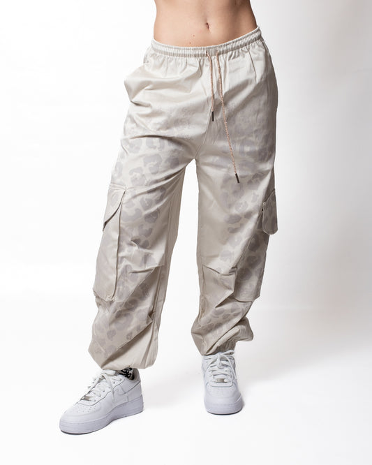 Pantalone Disclaimer cargo con stampa animalier donna