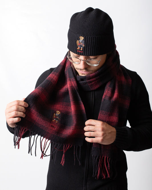 Sciarpa e cappello Polo Ralph Lauren in lana a quadri