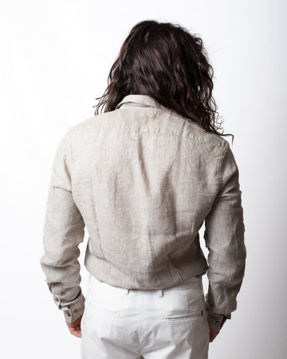 Camicia Calvin Klein slim in lino uomo