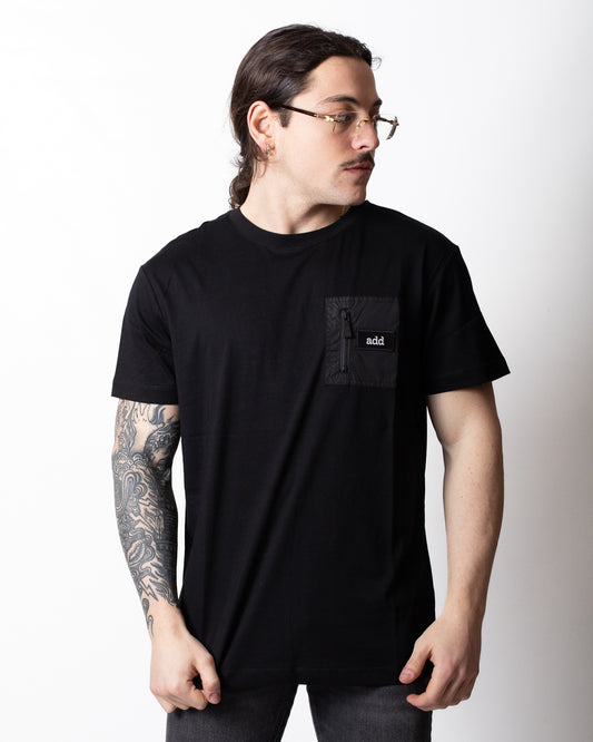 T-Shirt Add con tasca in nylon uomo