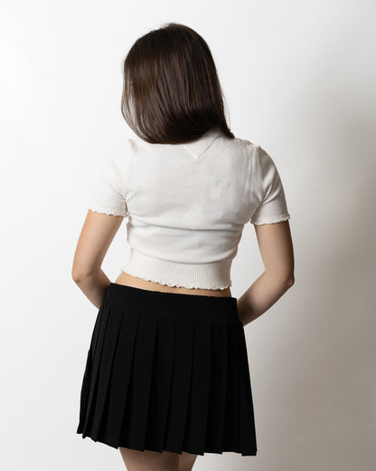 Polo Tommy Jeans cropped con riccetti donna