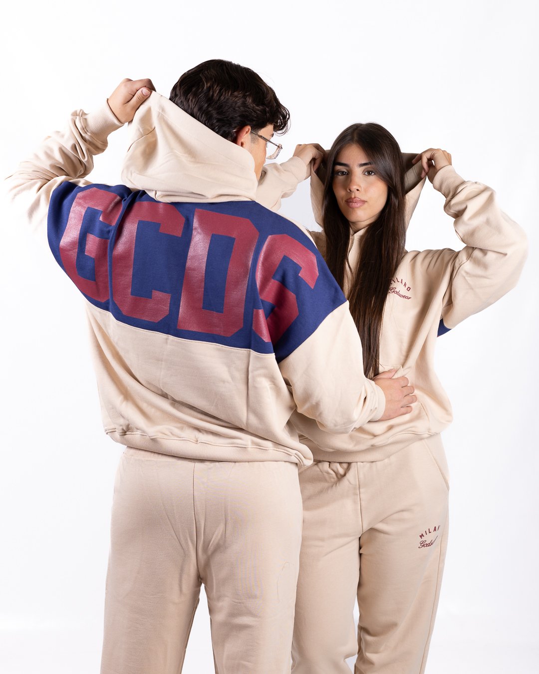 Felpa GCDS con cappuccio "Band Logo Back"