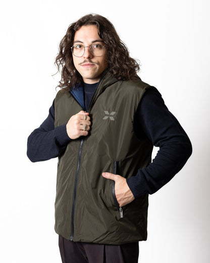 Gilet Richmond X reversibile con logo ricamato