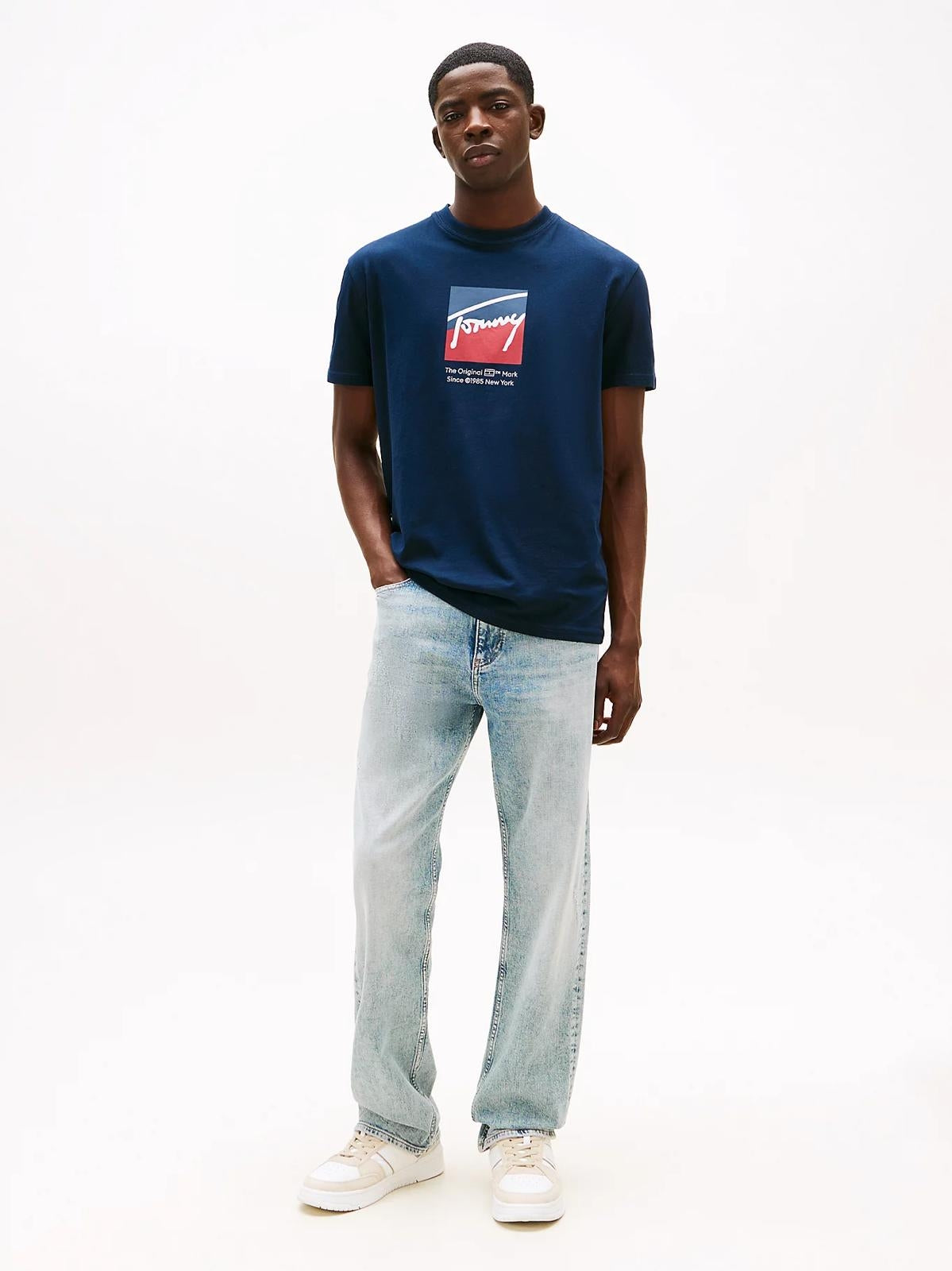 T-Shirt Tommy Jeans "The original mark" uomo
