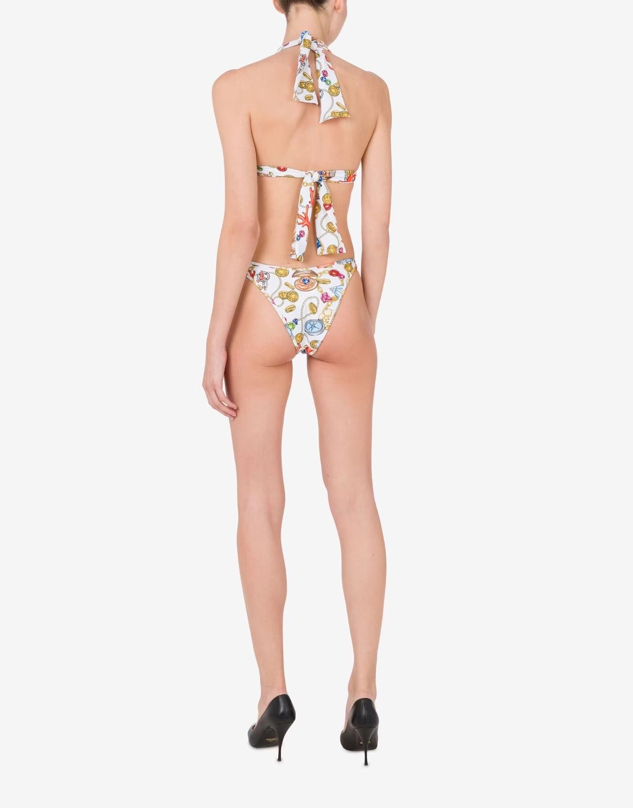 Slip mare Moschino Swim con stampa "Shell Jewels" donna