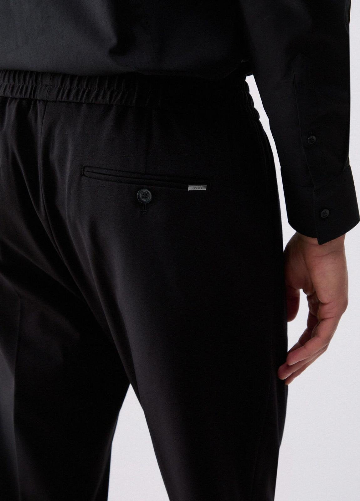 Pantalone Liu Jo "JoggJersey"con logo metallico