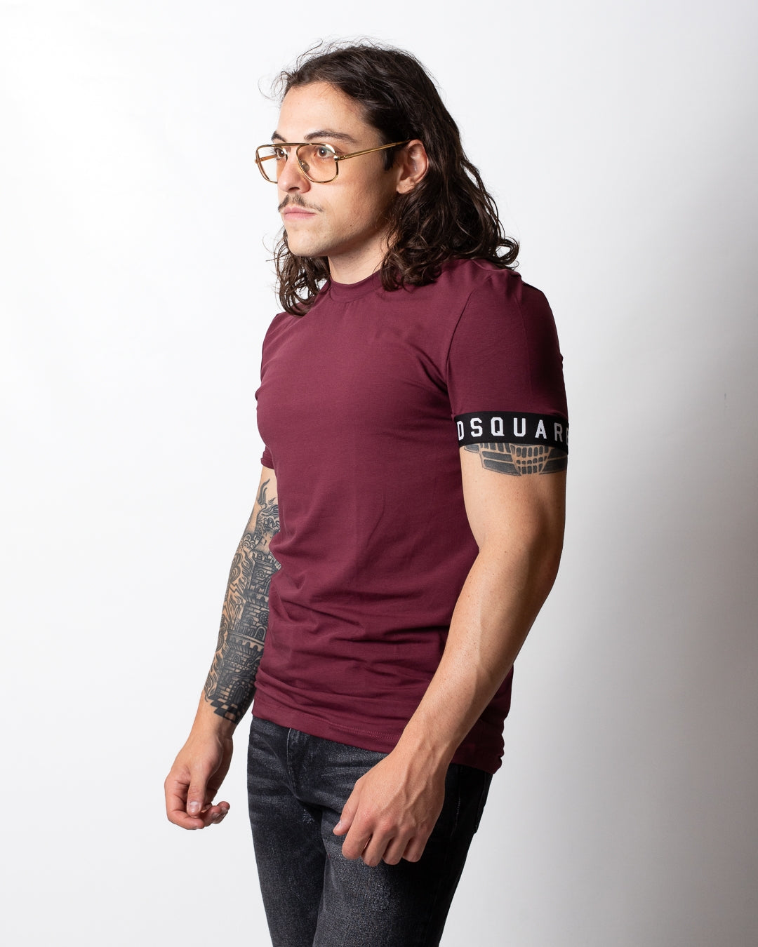 T-Shirt Dsquared2 con fascia logata uomo