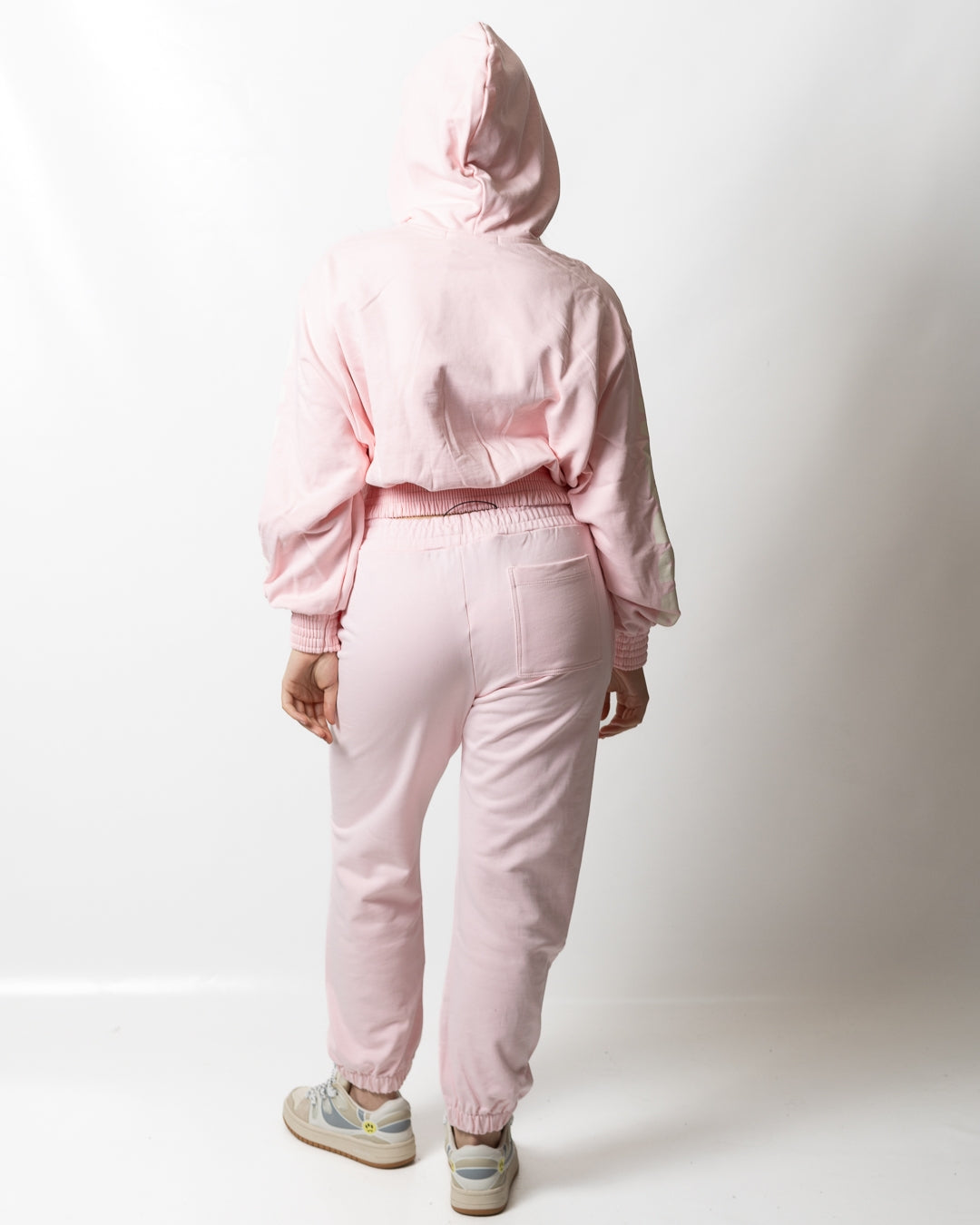 Felpa Barrow cropped fullzip logata con cappuccio donna
