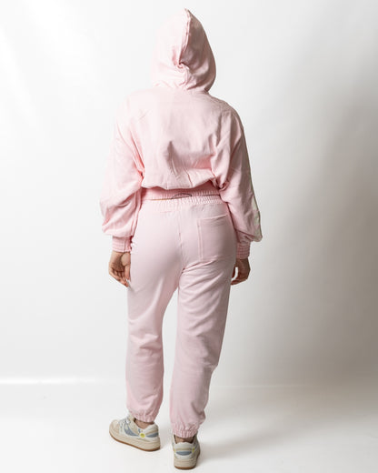 Felpa Barrow cropped fullzip logata con cappuccio donna