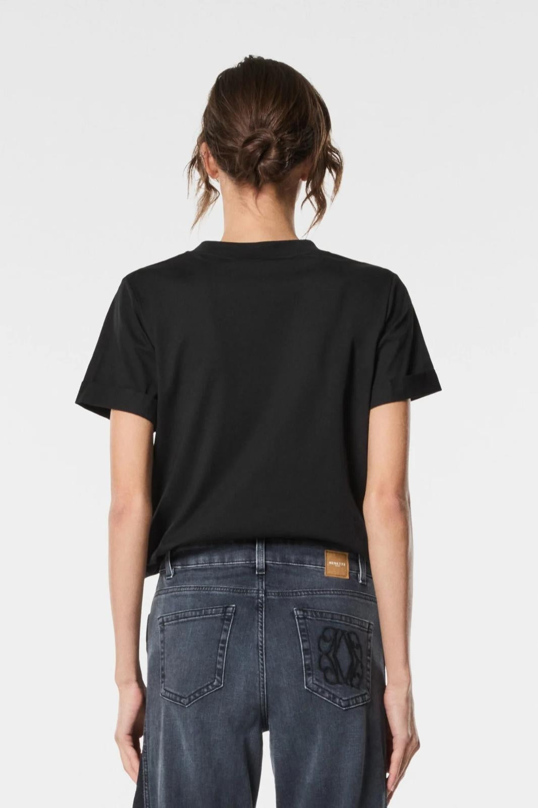 T-Shirt Nenette con strass multicolor donna