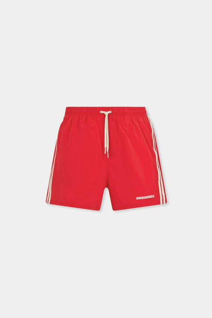 Boxer mare Dsquared2 con bande e ricamo uomo