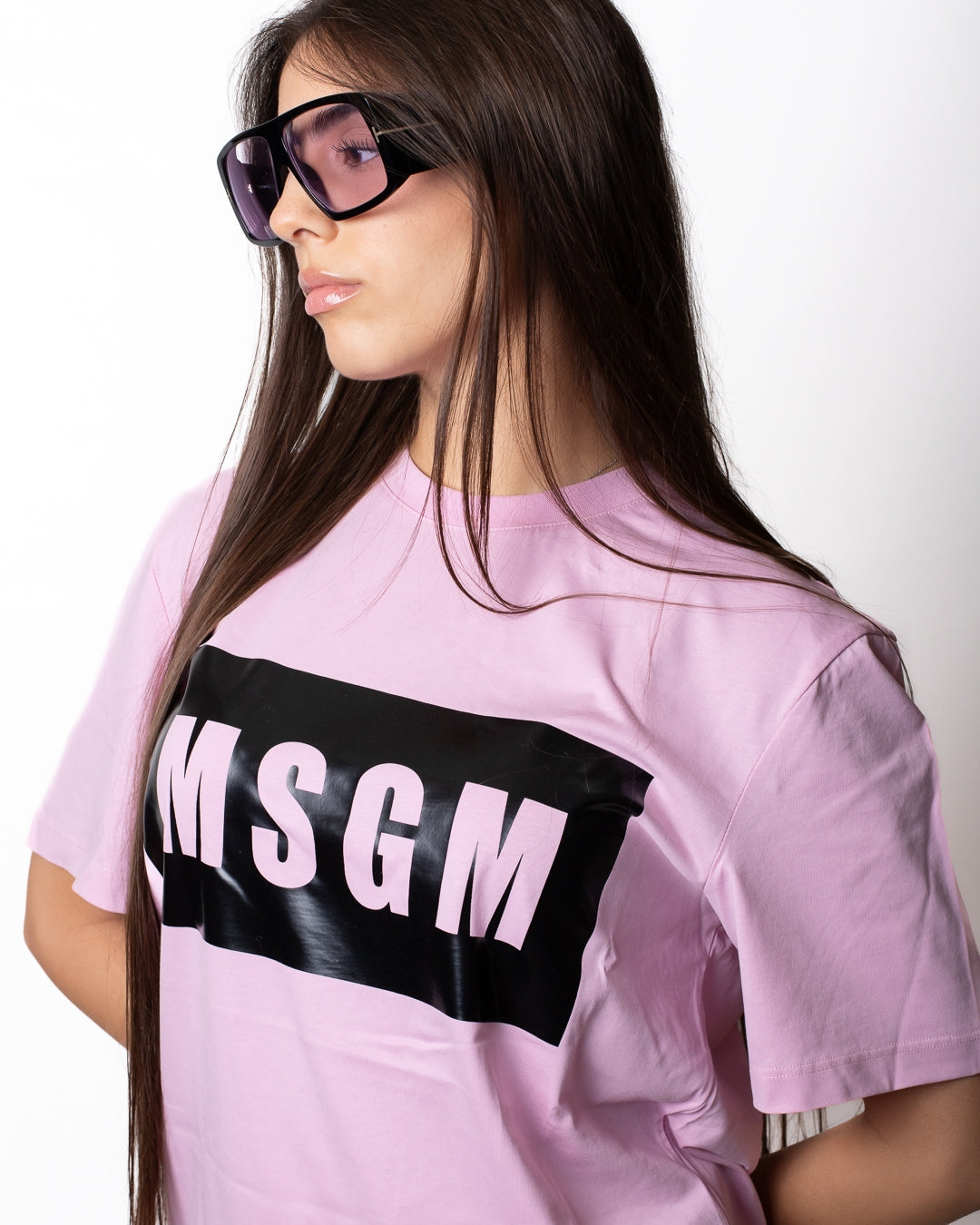 T-Shirt MSGM stampa "Logo Box"