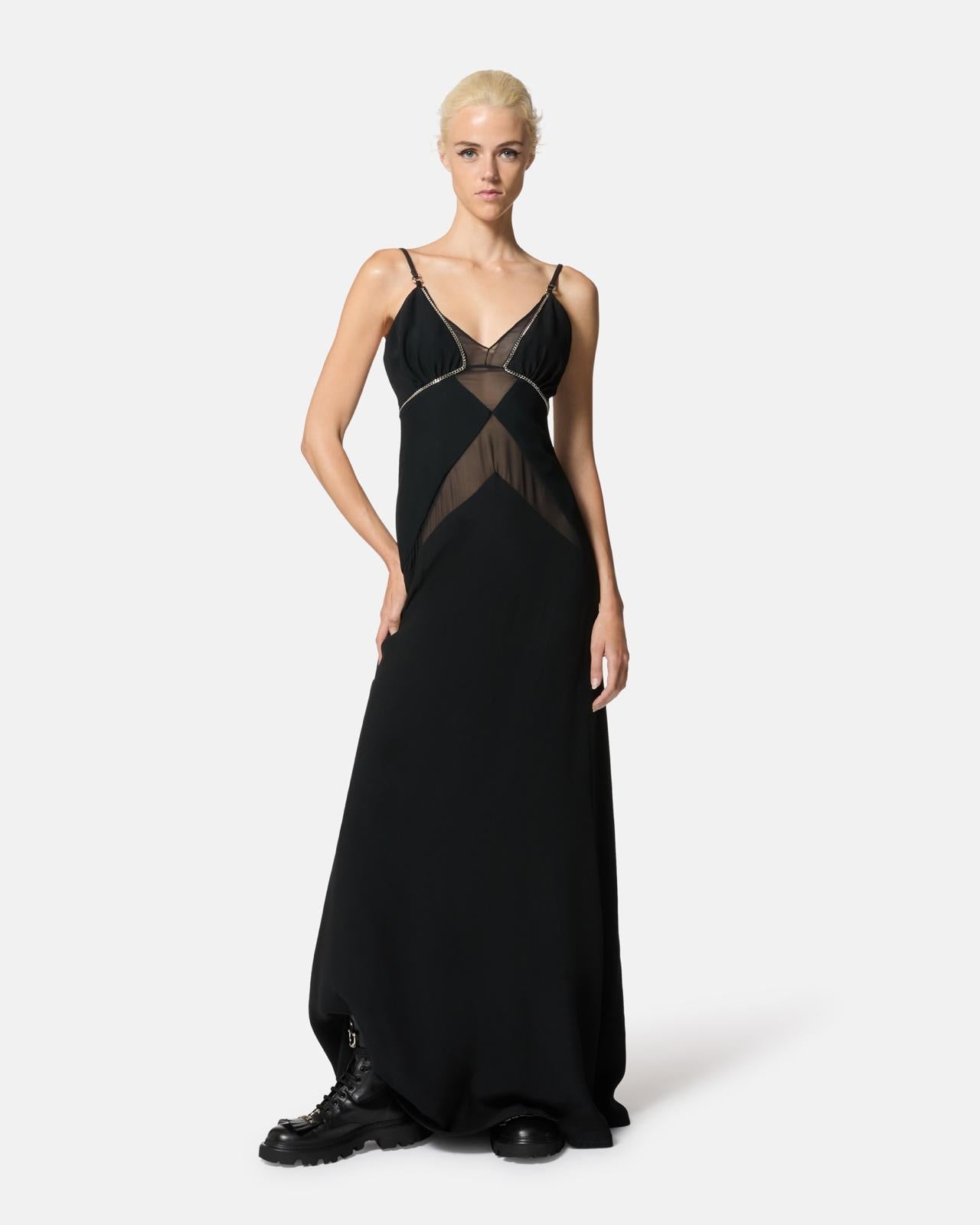 Abito John Richmond long dress con catene donna