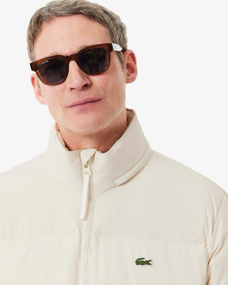 Giubbotto Lacoste con cappuccio impermeabile e iconico logo